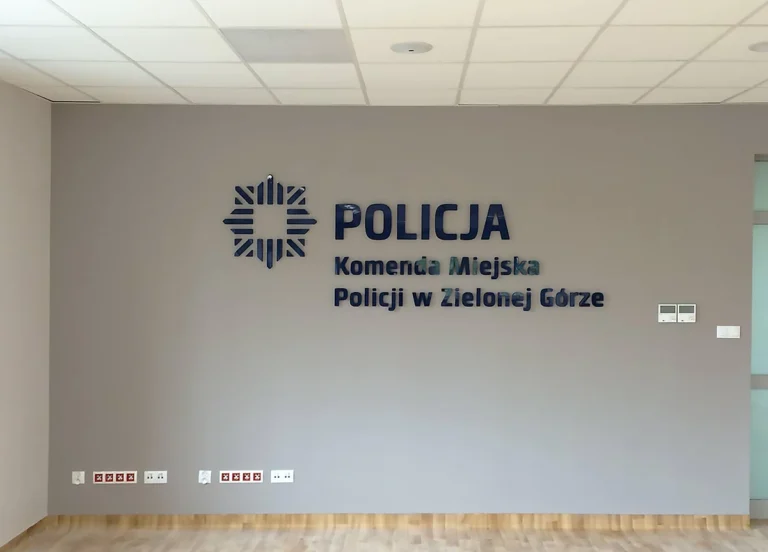 Policja Zielona góa logo napis 3d szyld