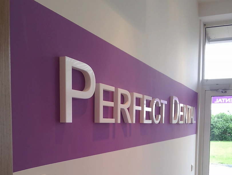 Perfect dental Litery przestrzenne styrodur plexi Sanitech24, Reklama Żary