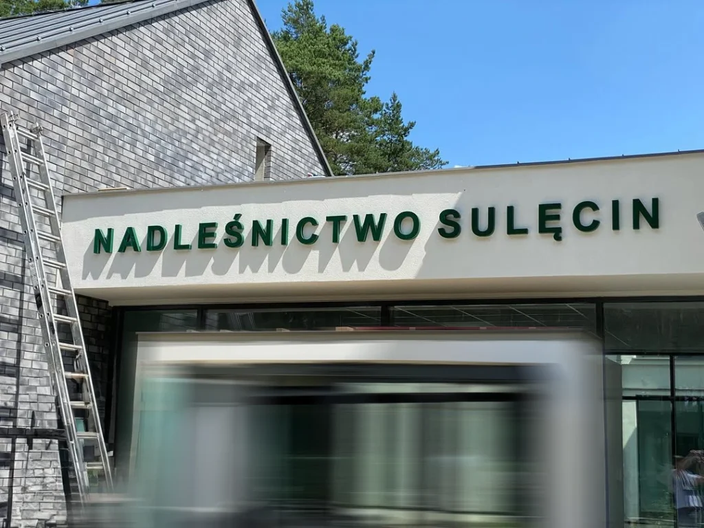Litery przestrzenne nadleśnictwo sulęcin Sanitech24, Reklama Żary